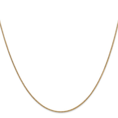 1.4mm Snake Chain Necklace 14K Solid Gold