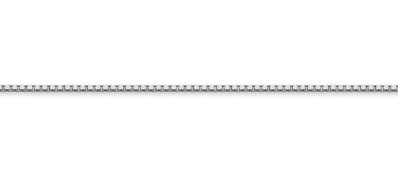 1.5mm 14k white gold box chain necklace