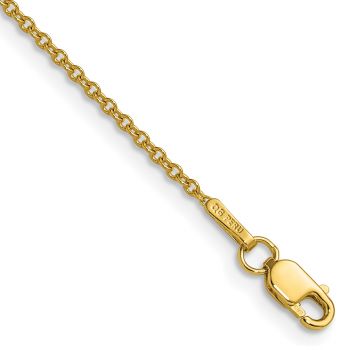 1.5mm 14K Gold Cable Chain Necklace 2