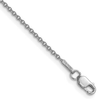 1.5mm Cable Chain Necklace in 14K White Gold 2
