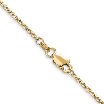 1.5mm 14K Gold Diamond-Cut Cable Chain Necklace 3