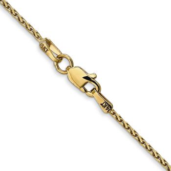 1.5mm 14K Gold Diamond-Cut Parisian Wheat Chain Necklace 3