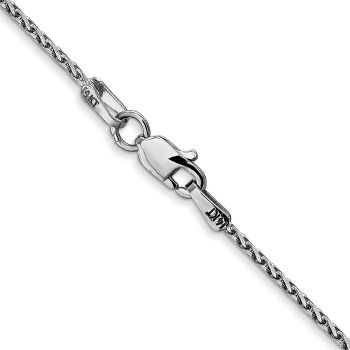 1.5mm Diamond-Cut Parisian Wheat Chain Necklace in 14K White Gold 3