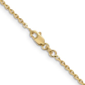 1.65mm Diamond-Cut Cable Chain Necklace in 14K Gold 3