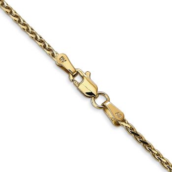 1.6mm Diamond-Cut Parisian Wheat Chain Necklace in 14K Gold 3