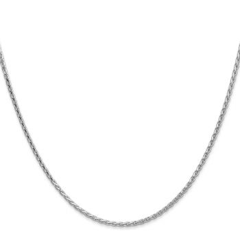 1.6mm 14K White Gold Diamond-Cut Parisian Wheat Chain Necklace