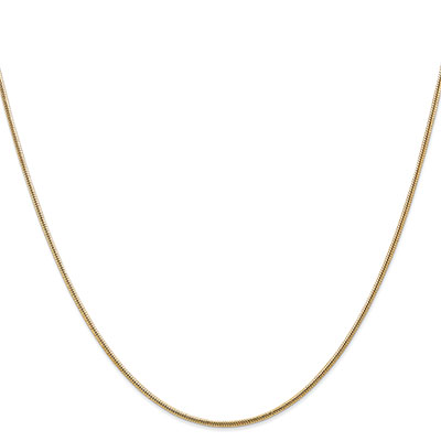 1.6mm Snake Chain Necklace 14K Solid Gold