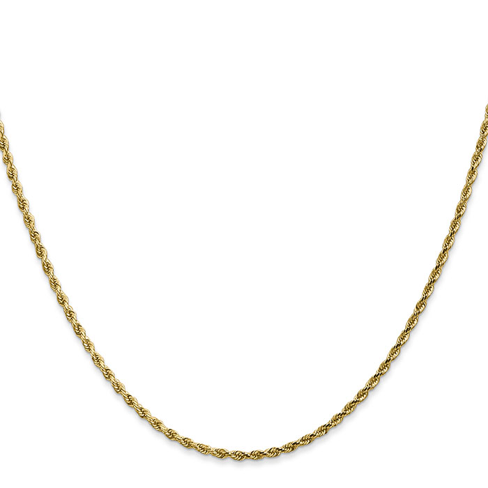 1.75mm 14K Gold Diamond-Cut Rope Chain