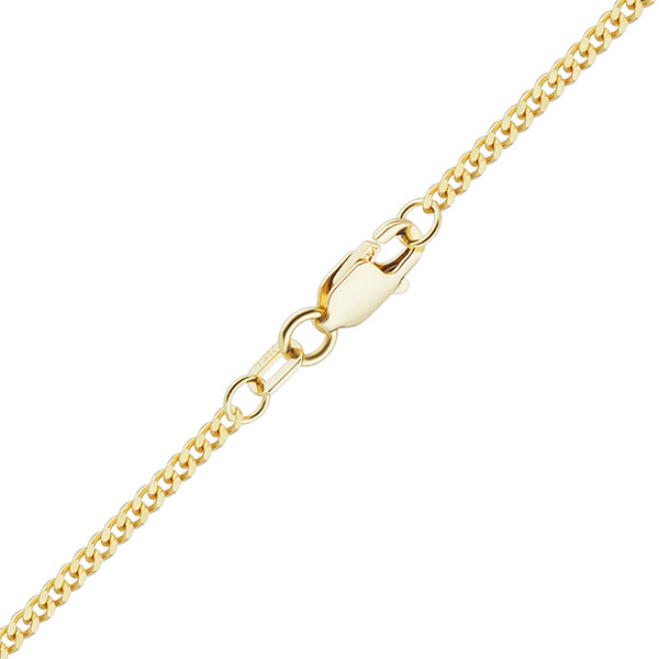 1.75mm 14K Solid Gold Rounded Curb Chain Necklace