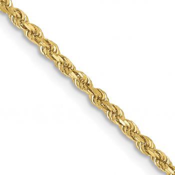 10K Gold 1.75mm Diamond-Cut Rope Chain Necklace 2