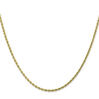 10K Gold 1.75mm Diamond-Cut Rope Chain Necklace