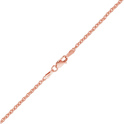1.8mm 14K Rose Gold Heavy Cable Chain Necklace