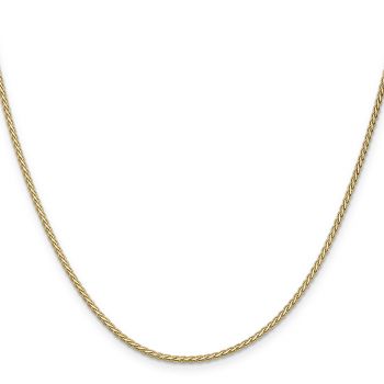 1.9mm Flat Parisian Wheat Chain Necklace in 14K Gold