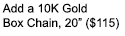 10K Gold Box Chain, 20 Inches
