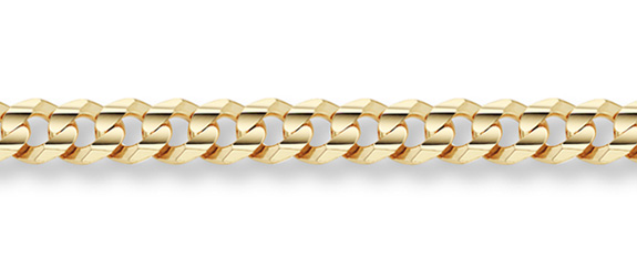 14K Gold 8mm Curb Link Chain