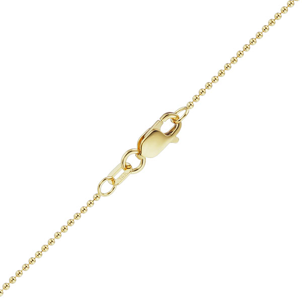 14k gold 1mm ball bead chain necklace