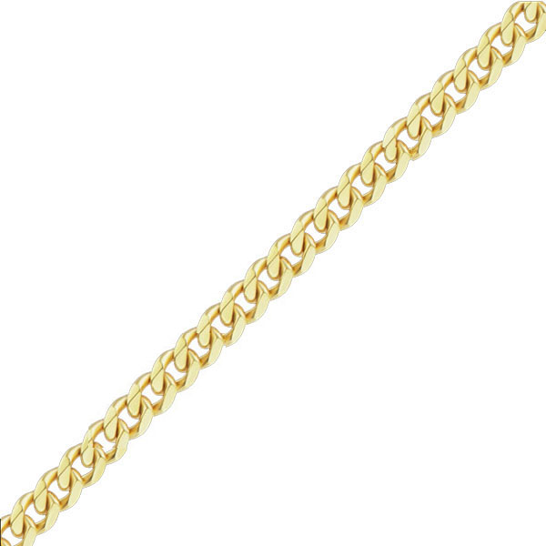 14k gold 2.4mm rounded curb chain necklace