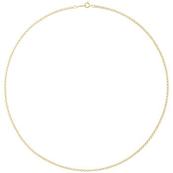 2mm 14K Gold Rolo Link Chain Necklace 2