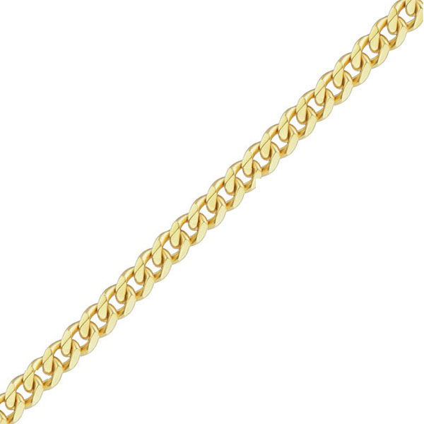 3.4mm 14K Solid Gold Heavy Curb Chain