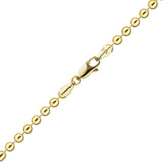 14k gold 3.5mm beaded ball chain necklace