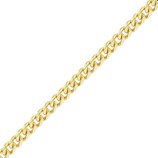 14k gold 6mm heavy rounded curb chain necklace