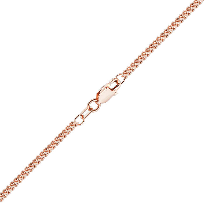 1.5mm 14K Rose Gold Franco Chain Necklace