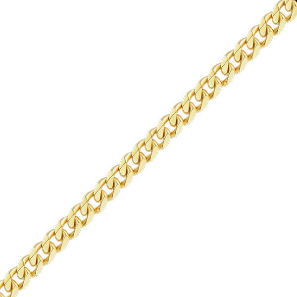 14K Gold 5.2mm Premium Curb Link Chain Necklace