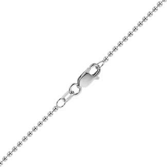 14k white gold 1.5mm ball chain necklace