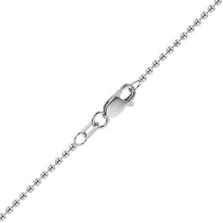 14k white gold 2mm ball chain necklace