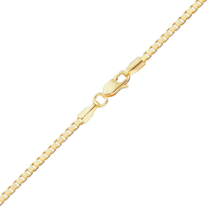 18k gold 1.6mm box chain necklace