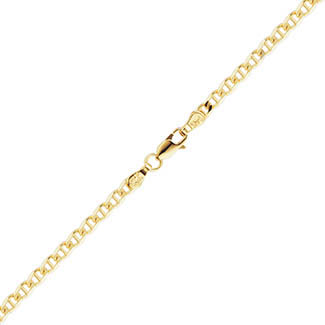 18k gold 2.6mm mariner chain necklace