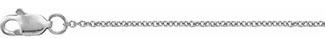 1mm 14K White Gold Cable Link Chain Necklace