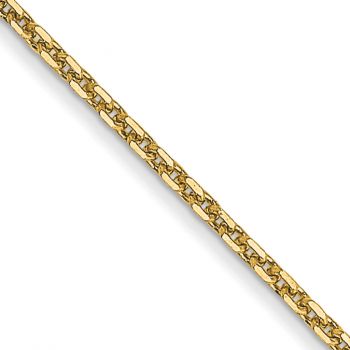 1mm 14K Gold Diamond-Cut Cable Chain Necklace 2