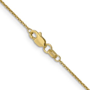 1mm 14K Gold Diamond-Cut Cable Chain Necklace 3