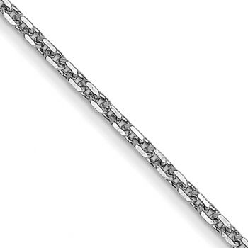 1mm Diamond-Cut Cable Chain Necklace in 14K White Gold 2