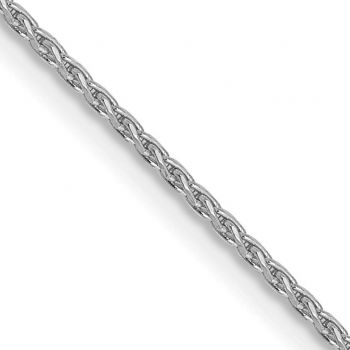 1mm 14K White Gold Diamond-Cut Parisian Wheat Chain Necklace 2