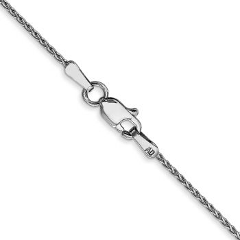 1mm 14K White Gold Diamond-Cut Parisian Wheat Chain Necklace 3