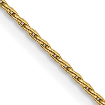 1mm Round Parisian Wheat Chain Necklace in 14K Gold 2
