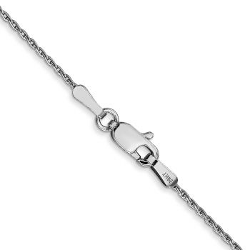 1mm 14K White Gold Round Parisian Wheat Chain Necklace 3