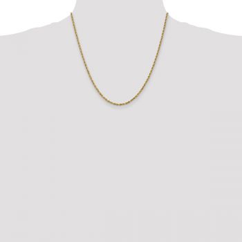 10K Gold 2.25mm Diamond-Cut Rope Chain Necklace 4