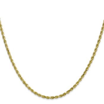 10K Gold 2.25mm Diamond-Cut Rope Chain Necklace