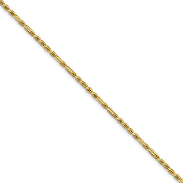 2.25mm Milano Rope Chain 14K Gold