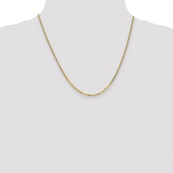Italian 10K Gold 2.2mm Curb Chain Necklace 4