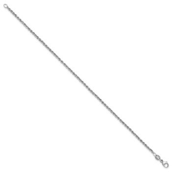 Italian 2.2mm Platinum Rope Bracelet 2