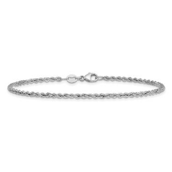 Italian 2.2mm Platinum Rope Bracelet 3