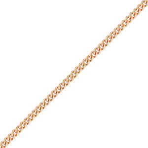 2.4mm 14K Rose Gold Curb Chain Necklace
