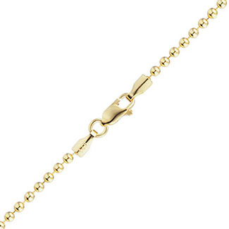 2.5mm Ball Chain Necklace 14K Gold