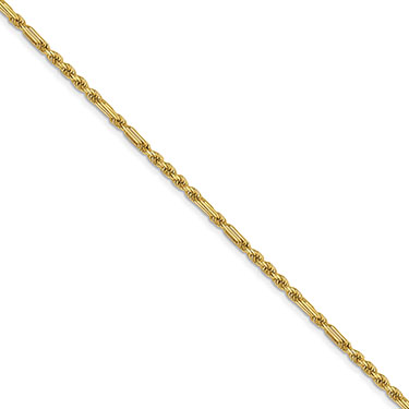 2.5mm Milano Chain 14K Solid Gold