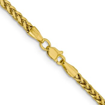 2.5mm 14K Gold Semi-Solid Diamond-Cut Parisian Wheat Chain 3