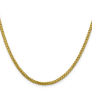 2.5mm 14K Gold Semi-Solid Diamond-Cut Parisian Wheat Chain